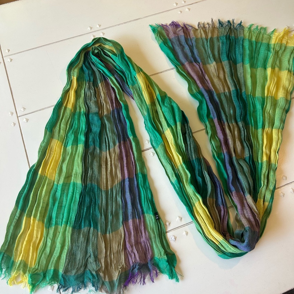 Vibrant Multicolor Plaid Scarf